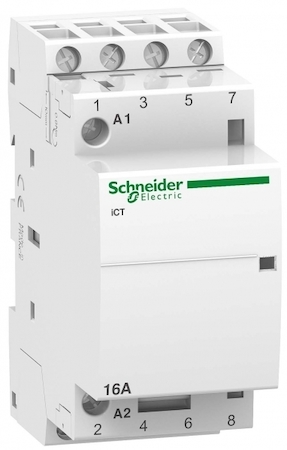 Schneider Electric A9C22114 МОДУЛЬНЫЙ КОНТАКТОР iCT16A 4НО 24В АС 50ГЦ
