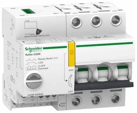 Schneider Electric A9C62310 АВТОМАТИЧЕСКИЙ ВЫКЛЮЧАТЕЛЬ REFLEX iC60N 3П 10A C Ti24