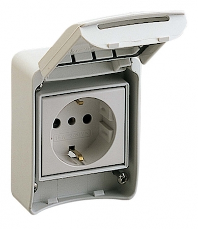 Schneider Electric 81141 БЫТ. РОЗЕТКА ДЛЯ KEDRA IP65 2П+Т 16А НЕМ