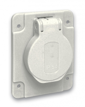 Schneider Electric PKS62G РОЗЕТКА СЕРАЯ 10/16A 65Х85ММ IP54 ВИНТЫ СБОКУ