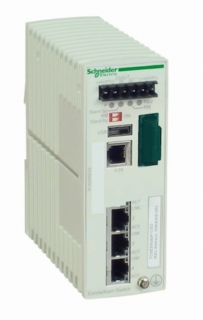 Schneider Electric TCSESM043F1CS0 КОММУТАТОР CONNEXIUM (MANAGED) 3TX/1FX-S