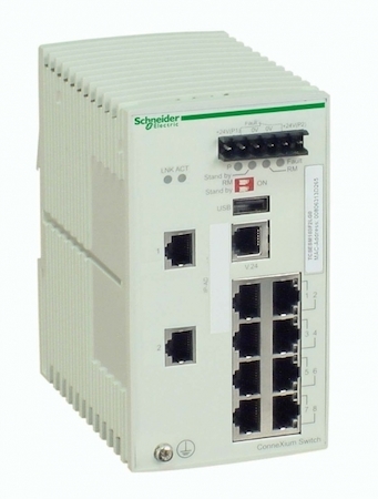 Schneider Electric TCSESM103F2LG0 КОММУТАТОР CONNEXIUM (MANAGED) 8TX/2SFP