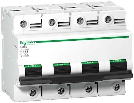 Schneider Electric A9N18376 АВТОМАТИЧЕСКИЙ ВЫКЛЮЧАТЕЛЬ C120N 4П 125A C