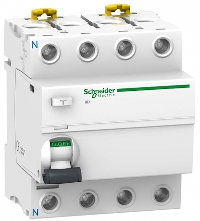 Schneider Electric A9R31480 ВЫКЛЮЧАТЕЛЬ ДИФФ. ТОКА iID 4П 80A 30mA A-SI-ТИП