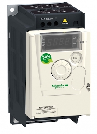 Schneider Electric ATV12H018M2 ПРЕОБР ЧАСТОТЫ ATV12 0.18КВТ 240В 1Ф