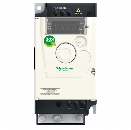 Schneider Electric ATV12H075M2 ПРЕОБР ЧАСТОТЫ ATV12 0.75КВТ 240В 1Ф