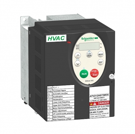 Schneider Electric ATV212HU15M3X ПРЕОБР ЧАСТОТЫ ATV212 1,5 КВТ 240В IP21