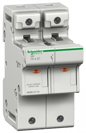 Schneider Electric MGN15710 РАЗЪЕД-ЛЬ ПРЕДОХРАНИТЕЛЬ SBI 2П 14X51 380В