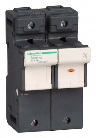 Schneider Electric DF221NV РАЗЪЕДИНИТЕЛЬ-ПРЕДОХРАНИТЕЛЬ 125A.С УКАЗАТЕЛЕМ СРАБАТЫВАНИЯ 1Р+N.22Х58