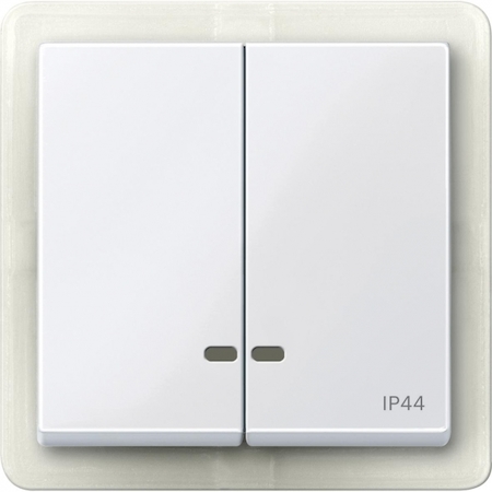Schneider Electric MTN3424-0325 MERTEN КЛАВИША двойная с окошком д/световой индикации IP44,АКТИВНЫЙ БЕЛЫЙ, SM