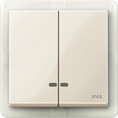 Schneider Electric MTN3424-0344 MERTEN КЛАВИША двойная с окошком д/световой индикации IP44,БЕЖЕВЫЙ, SM