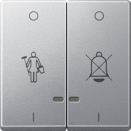Schneider Electric MTN3429-0460 MERTEN КЛАВИША двойн.с ок.д/свет.инд.пикт."горничная""переч.звон.", АЛЮМИНИЙ, SM