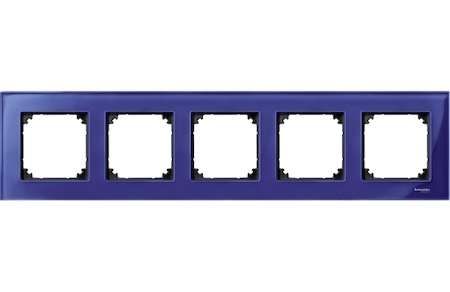 Schneider Electric MTN4050-3278 MERTEN M-Elegance РАМКА стеклянная 5 постов, САПФИР, SM
