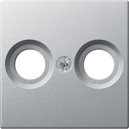 Schneider Electric MTN4122-0460 MERTEN ЦЕНТР.ПЛАТА антенной розетки 2 отв., АЛЮМИНИЙ, SM