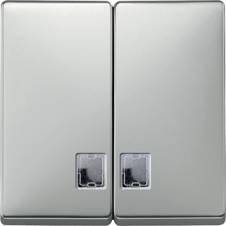 Schneider Electric MTN413546 MERTEN КЛАВИША двойная с окном для свет. инд. СТАЛЬ, SD
