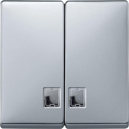 Schneider Electric MTN413560 MERTEN КЛАВИША двойная с окном для свет. инд. АЛЮМИНИЙ, SD