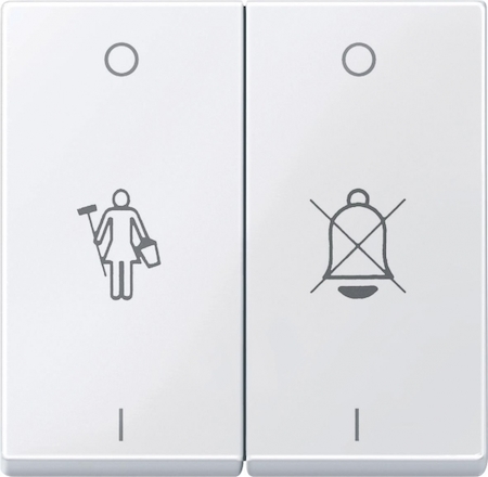 Schneider Electric MTN432625 MERTEN КЛАВИША двойн. с индик., пикт."горничн." "переч.звон.", АКТИВН. БЕЛЫЙ, SM