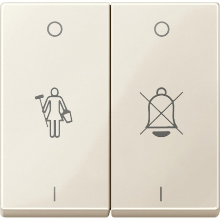 Schneider Electric MTN432644 MERTEN КЛАВИША двойн. с индик., пикт."горничная" "переч.звонок", БЕЖЕВЫЙ, SM