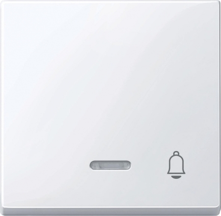 Schneider Electric MTN435825 MERTEN КЛАВИША с окошком д/свет.индикации и пиктогр"звонок", АКТИВНЫЙ БЕЛЫЙ, SM