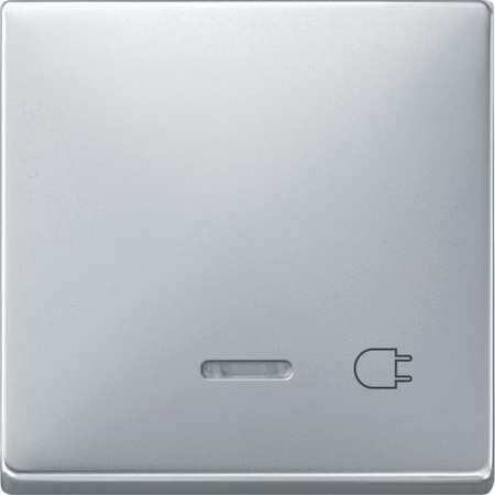 Schneider Electric MTN437260 Клавиша со окошком для светового индикатора и quot;розетка и quot;,алюминий