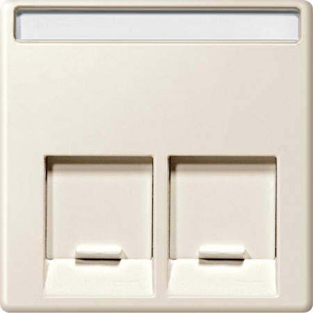 Schneider Electric MTN469944 MERTEN ЦЕНТР.ПЛАТА д/розеток с разъемом RJ45 2 поста, БЕЖЕВЫЙ,SM