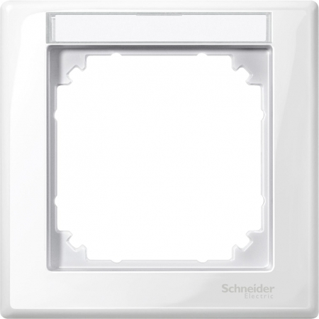 Schneider Electric MTN470119 MERTEN M-Smart РАМКА 1 пост с полем д/надписи ПОЛ.БЕЛЫЙ, SM