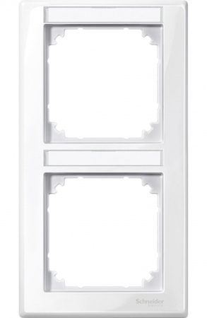 Schneider Electric MTN470219 MERTEN M-Smart РАМКА 2 поста с полем д/надп. верт. устан. ПОЛ.БЕЛЫЙ, SM