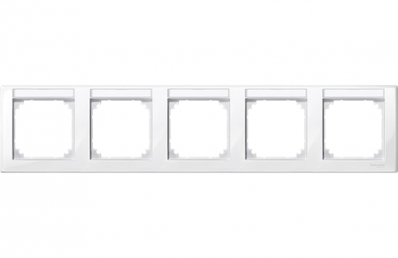 Schneider Electric MTN471519 MERTEN M-Smart РАМКА 5 постов с полем д/надп. гор. устан. ПОЛ.БЕЛЫЙ, SM