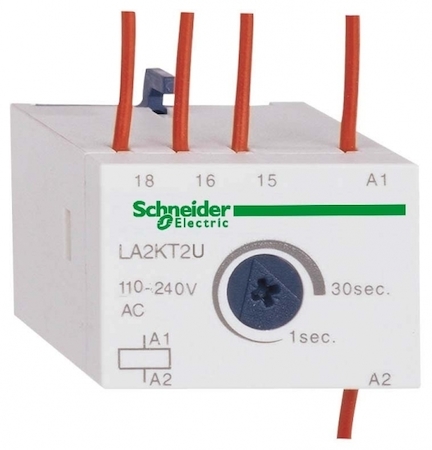 Schneider Electric LA2KT2U БЛОК ВСПОМОГАТЕЛЬНЫХ КОНТАКТОВ С ВЫДЕРЖКОЙ ВРЕМЕНИ 1&hellip;30С AC/DC 24&hellip;48V