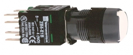Schneider Electric КНОПКА 16ММ БЕЛАЯ С ВОЗВРАТОМ XB6AA15B
