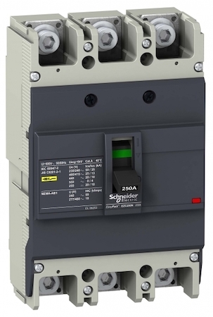 Schneider Electric EZC250N3100 3П3Т АВТ. ВЫКЛ. EZC250N 25 кА/400В 100 A