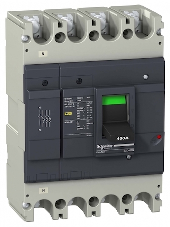 Schneider Electric EZC400N44350 АВТ. ВЫКЛ. EZC400 36 KA/415В 4П/4T 350 A