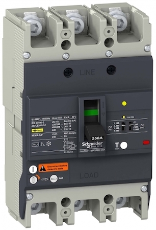 Schneider Electric EZCV250H3225 3П3Т АВТОМАТИЧЕСКИЙ ВЫКЛЮЧАТЕЛЬС ДИФ.ЗАЩ.36 кА/415В 225 A