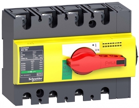 Schneider Electric 28929 ВЫКЛЮЧАТЕЛЬ-РАЗЪЕД. INS160 4П КРАС.-ЖЕЛТ.