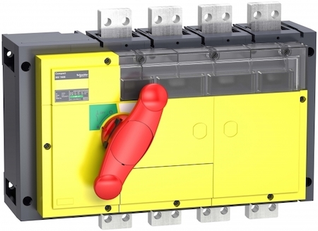 Schneider Electric 31377 ВЫКЛЮЧАТЕЛЬ-РАЗЪЕДИНИТЕЛЬ INV1250 4П КРАСНАЯ РУКОЯТКА/ЖЕЛТАЯ ПАНЕЛЬ
