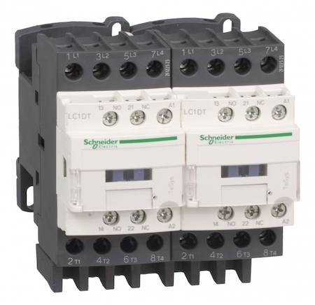 Schneider Electric LC2DT32M7 КОНТАКТОР РЕВЕРС. 4P (4НО),АС1 32 А,НО+НЗ,220V 50/60 ГЦ,МЕХ. БЛОКИР