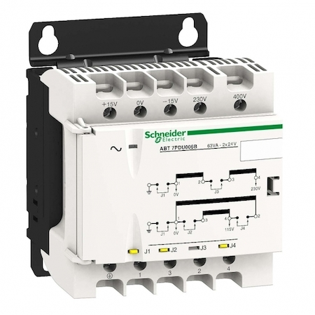 Schneider Electric ABT7PDU006B PHASEO ТРАНСФОРМАТОР 230В И 400В ± 15В/2X24В 63ВА