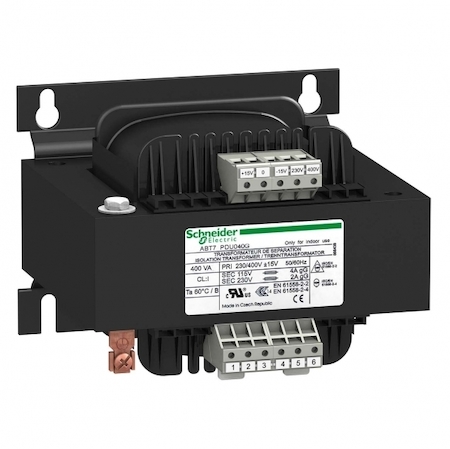 Schneider Electric ABT7PDU063G PHASEO ТРАНСФОРМАТОР 230В И 400В ± 15В/2X115В 630ВА