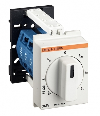 Schneider Electric 15125 7-Х ПОЗИЦОННЫЙ ПЕРЕКЛЮЧАТЕЛЬ ВОЛЬТМЕТРОВ НА DIN-РЕЙКУ
