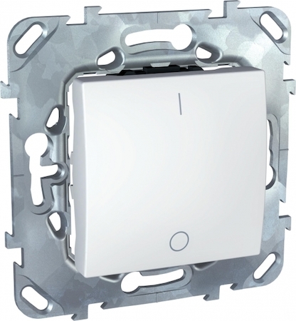 Schneider Electric MGU5.262.18ZD UNICA ВЫКЛЮЧАТЕЛЬ двухполюсный, 1-клавишный, сх. 2, 16 А, 250 В, БЕЛЫЙ