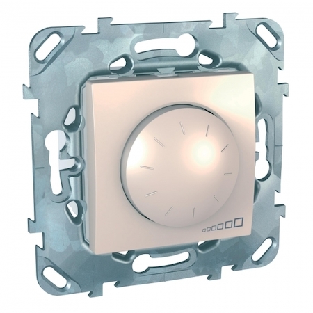 Schneider Electric MGU5.511.25ZD UNICA ДИММЕР пов.-нажим., для ламп накал. и галог., 2-провод. подключ., БЕЖЕВЫЙ