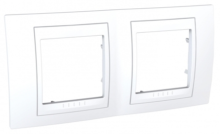 Schneider Electric MGU6.004.18 UNICA ХАМЕЛЕОН РАМКА 2-постовая, горизонтальная, БЕЛЫЙ