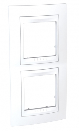 Schneider Electric MGU6.004V.18 UNICA ХАМЕЛЕОН РАМКА 2-постовая, вертикальная, БЕЛЫЙ