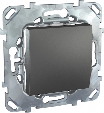 Schneider Electric MGU5.206.12ZD UNICA TOP ВЫКЛЮЧАТЕЛЬ 1-клавишный, кнопочный, сх. 1, ГРАФИТ