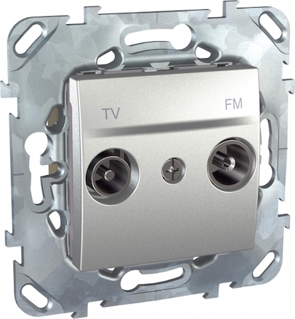 Schneider Electric MGU5.452.30ZD UNICA TOP РОЗЕТКА TV/FM, оконечная, АЛЮМИНИЙ