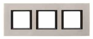 Schneider Electric MGU68.006.7A2 UNICA-CLASS-РАМКА-3-постовая,-ЛУННЫЙ-АЛЮМИНИЙ