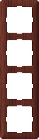 Schneider Electric KD-4-98 W59 4-постовая РАМКА, МОРЁНЫЙ ДУБ
