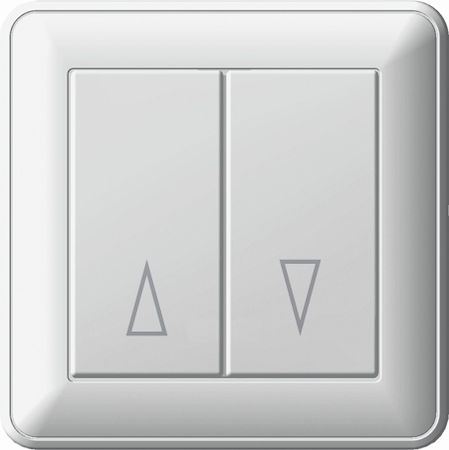 Schneider Electric VS416-253-18 W59 2-клавишный ВЫКЛЮЧАТЕЛЬ, с мех. блокировкой для жалюзи,16АХ,в сборе, БЕЛЫЙ