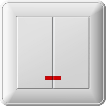 Schneider Electric VS516-251-18 W59 2-клавишный ВЫКЛЮЧАТЕЛЬ с подсветкой, 16АХ, в сборе, БЕЛЫЙ