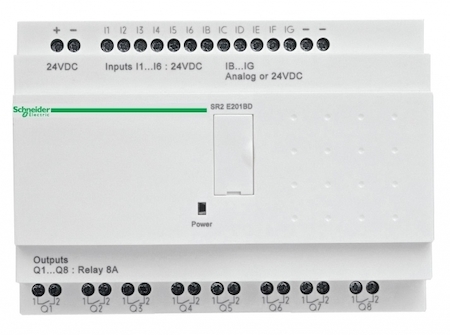 Schneider Electric SR2E201B ZELIO LOGIC РЕЛЕ ЭКОНОМ 20ВХ/ВЫХ ~24В